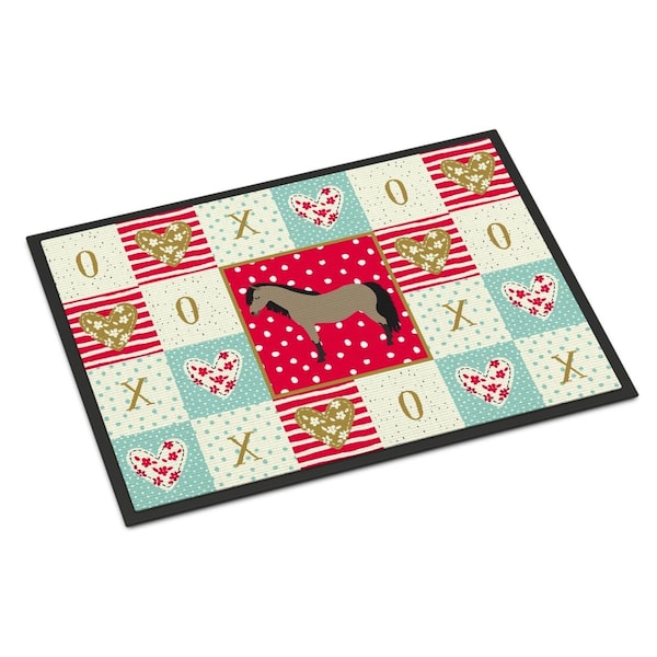 Carolines Treasures 18 x 27 in. Welsh Pony Horse Love Indoor or Outdoor Mat CK5337MAT - main